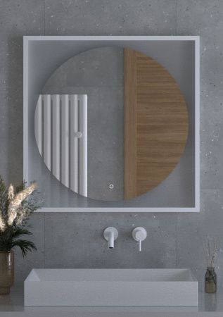 Зеркало с подсветкой Defesto ECLIPSE DF 2228S 80х80 подвесное