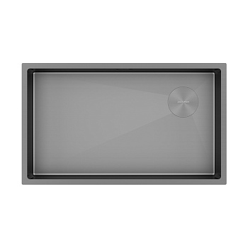 Кухонная мойка Paulmark NEXT-SKEW 74 UNI PM887444-MG 74х44 цвет матовый серый