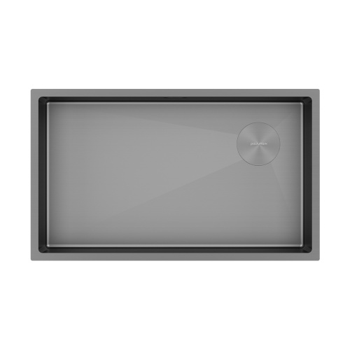 Мойка кухонная Paulmark NEXT-SKEW 74 UNI PM887444-MG 74х44 серый матовый