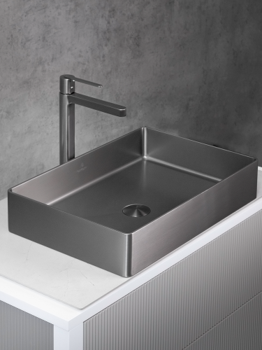 Раковина из нержавеющей стали AltroBagno Astro AltroBagnoAstro001018MtGr 51х37 накладная цвет оружейная сталь - фото 4