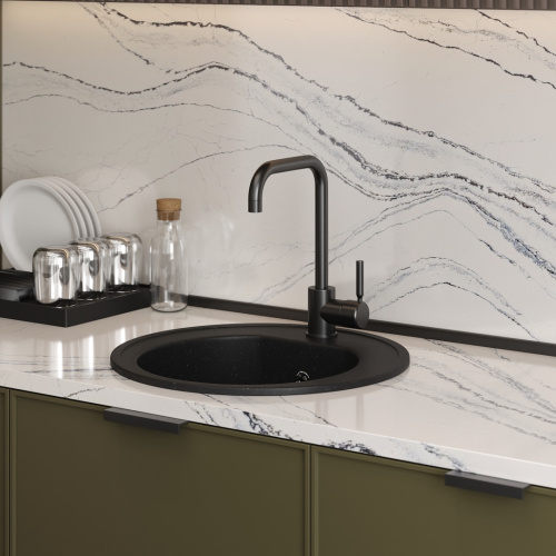 Смеситель для кухни Teymi T10263 на мойку черный матовый - фото 4