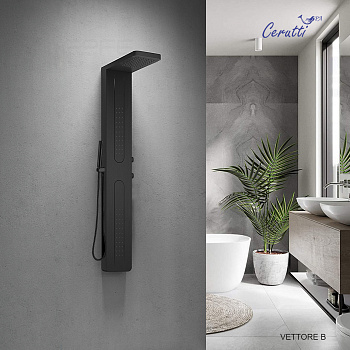 Душевая панель Cerutti SPA CT8993 прямоугольная настенная