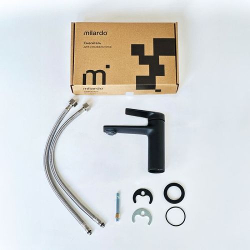 Смеситель Milardo Azure AZUBL00M01 на раковину черный - фото 3