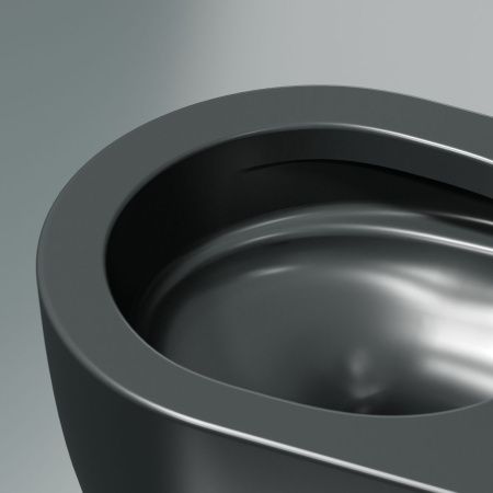 Унитаз подвесной Ceramica Nova MODENA CN6063MDH темно-серый с сиденьем микролифт безободковый душевой смыв