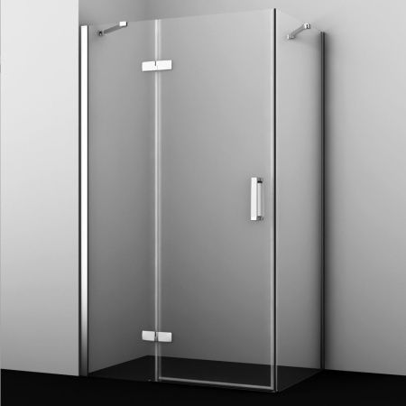 Душевой уголок Wasserkraft 10H06LWHITE 120х80 стекло прозрачное профиль хром без поддона