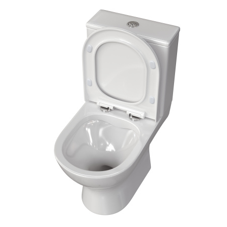 Унитаз напольный с бачком Taliente Arte AR35045 белый с сиденьем безободковый душевой смыв