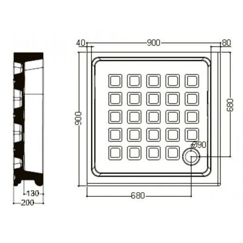Душевой поддон Kerasan Retro 90х90 керамика белый - фото 2