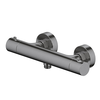 Смеситель для душа Aquatek Европа AQ1363BGM настенный черный хром с термостатом