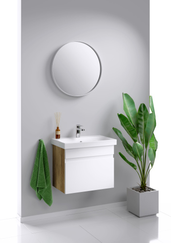 Тумба под раковину Aqwella Smart SRT0106DB 56x35,5x46 подвесная - фото 2