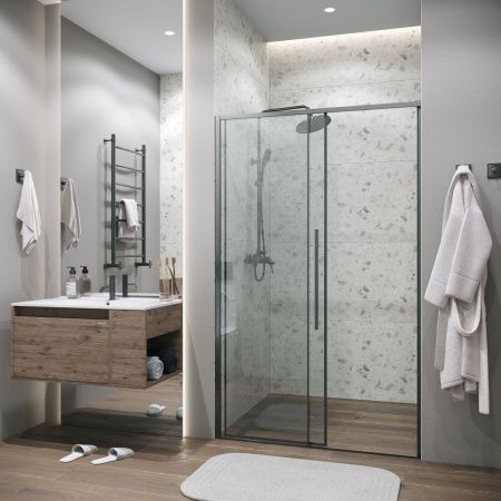 Душевая дверь Grossman Galaxy 100.K33.01.100.42.00 100х195 стекло прозрачное профиль графит