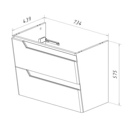 Тумба под раковину LeMark Miano LM06M80T 70х40 подвесная цвет белый