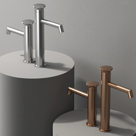 Смеситель Teska ARTE Leo L E5529 на раковину розовое золото без термостата