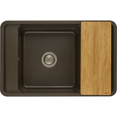 Кухонная мойка Aquaton Беллис 1A725032BS280 78х51 цвет коричневый поверхность матовая