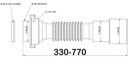 Гофрированное соединение для сифона Bettoserb 125384