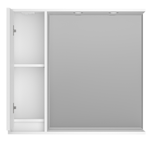 Зеркало-шкаф Brevita Balaton BAL-04090-01-Л 88х14х80 подвесной цвет белый - фото 3 Зеркало-шкаф Brevita Balaton BAL-04090-01-Л 88х14х80 подвесной цвет белый - фото 3