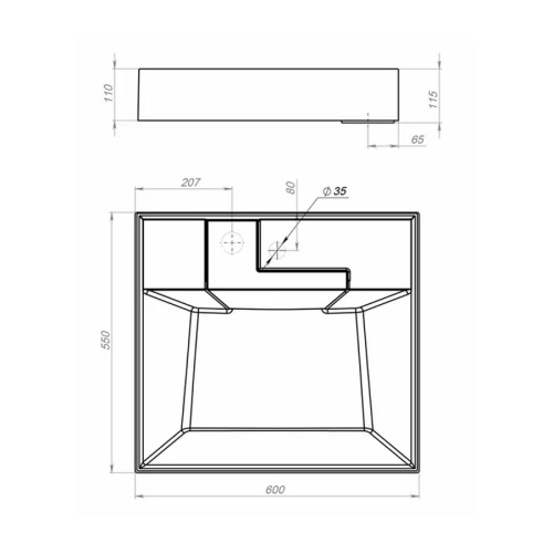 Раковина из искусственного мрамора Altasan VILORA UPP60VILORAs 60х55 над стиральной машиной цвет белый 1 отверстие под смеситель - фото 5 Раковина из искусственного мрамора Altasan VILORA UPP60VILORAs 60х55 над стиральной машиной цвет белый 1 отверстие под смеситель - фото 5