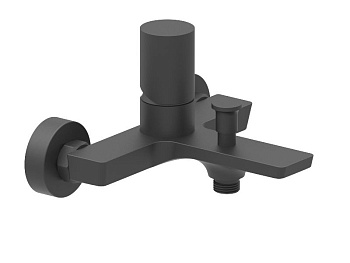 Смеситель для ванны AQG Tube 01TUB400NG настенный черный матовый