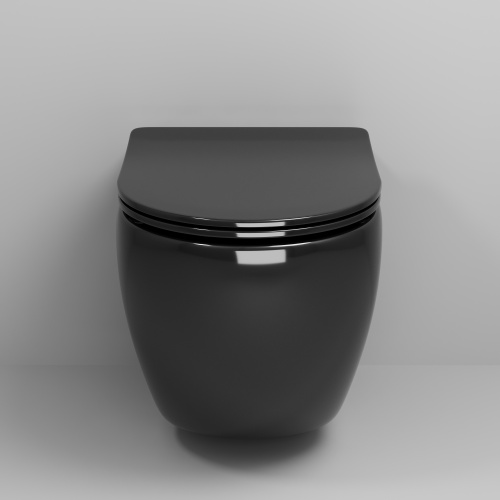 Унитаз подвесной Grossman Color GR-4411blackS черный глянцевый - фото 3