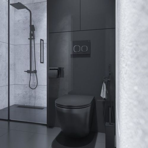 Клавиша смыва механическая IDDIS Uniglass UNG01BCi77 цвет черный - фото 2