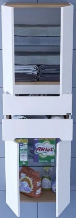 Шкаф-пенал СанТа Лондон 524002 60х150 подвесной цвет белый