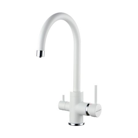 Смеситель для кухни Paulmark ESSEN Es213211-WH на мойку белый