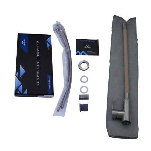 Смеситель для кухни Fashun A54301-15 на мойку сатин/бежевый - фото 4