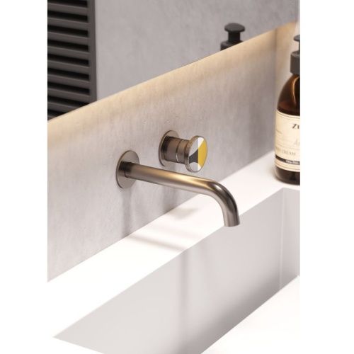 Смеситель для раковины Bronze de Luxe OMG! 9007GM-Y встраиваемый в стену серый - фото 5