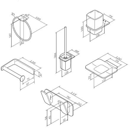 Набор аксессуаров для ванной Am.Pm Inspire V2.0 AK50D0906W