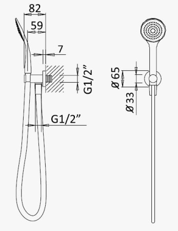 Душевая лейка Cezares CZR CZR-B-KD-M-01 округлая