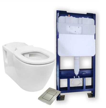 Унитаз для инвалидов подвесной с инсталляцией для инвалидов соответствующий нормам Dstrana 4622