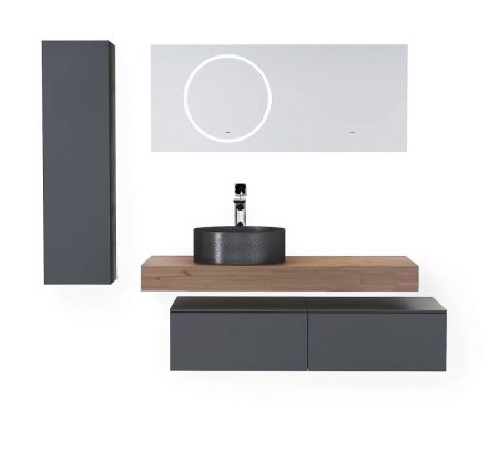 Шкаф-пенал Jorno MODULARE Mdlr.04.110/P/A/JR 30х110 подвесной цвет черный