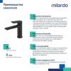 Смеситель Milardo Azure AZUBL00M01 на раковину черный
