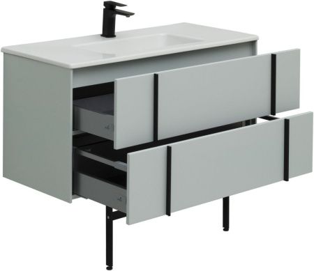 Тумба под раковину Allen Brau Reality 1.32007.PWM 100х50 подвесная цвет зеленый