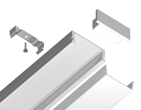 Алюминиевый накладной профиль Ambrella Light Alum Profile (Алум Профиле) GP1700WH