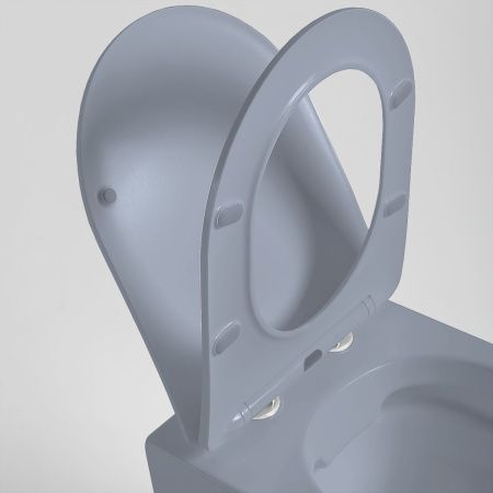 Унитаз подвесной Vincea Globo VT1-14SMO голубой с сиденьем микролифт безободковый душевой смыв