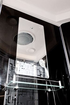 Душевая кабина AvaCan BM1590BLACK 90х90 четверть круга с крышей ориентация универсальная