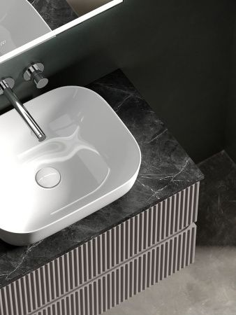 Тумба под раковину Sancos SNOB R SNR80SM 80х40 подвесная цвет коричневый