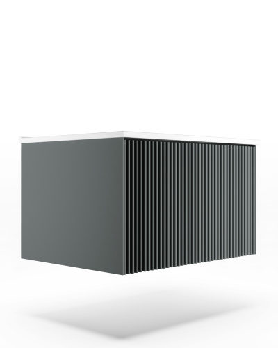 Тумба под раковину La Fenice Terra FNC-01-TER-G-60 59х45х35 подвесная цвет серый матовый - фото 4