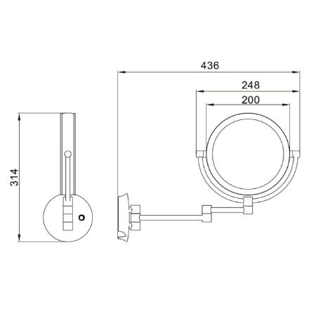 Косметическое зеркало Java S-M222LB