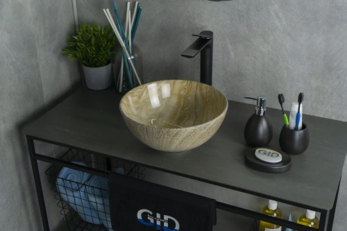 Раковина керамическая Gid Esfera 54436 32х32 накладная цвет многоцветный без отверстий под смеситель - фото 2