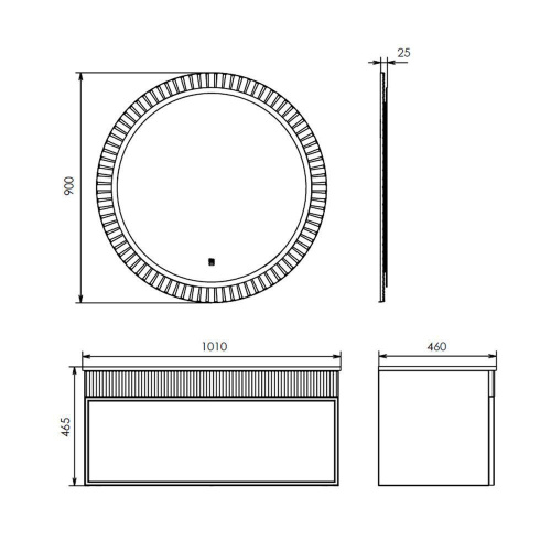 Тумба с раковиной Comforty 00-00017864CF 101x46x46,5 - фото 2