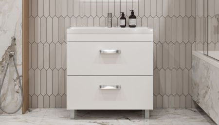 Тумба под раковину Velvex ORLANDO tnORL.80-211 80х40 напольная цвет белый