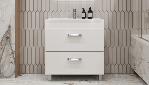 Тумба под раковину Velvex ORLANDO tnORL.80-211 80х45х80 напольная цвет белый - фото 2