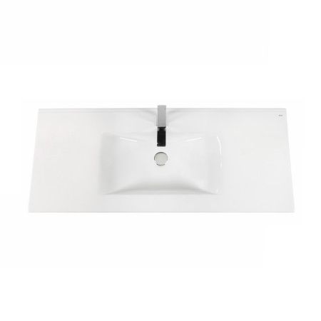 Раковина из сантехнического фарфора Bond Cube S05-1200 120х50 встраиваемая цвет белый 1 отверстие под смеситель