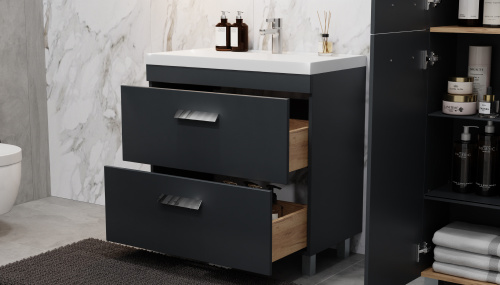 Тумба под раковину Velvex ORLANDO tnORL.80-232 80х45х80 напольная цвет серый - фото 4