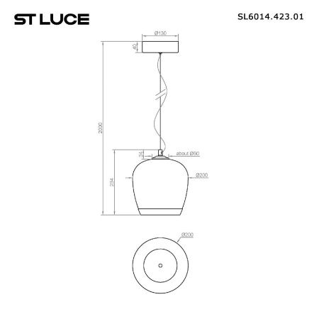 Светильник подвесной ST Luce Ripple (Риппле) SL6014.423.01