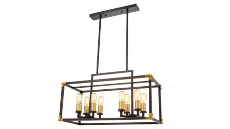 Люстра подвесная Lumina Deco Waldorf (Валдорф) LDP 1140-8 BK+MD