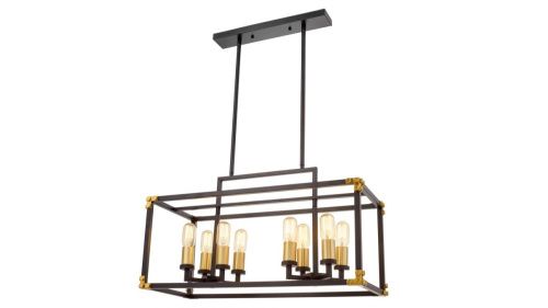 Люстра подвесная Lumina Deco Waldorf (Валдорф) LDP 1140-8 BK+MD - фото 4