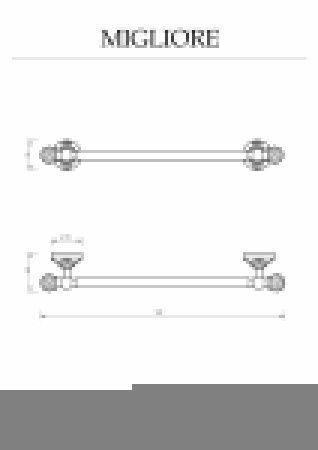 Полотенцедержатель Migliore Cristalia 16842