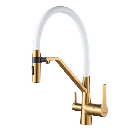 Смеситель для кухни Shevanik S278G на мойку золото